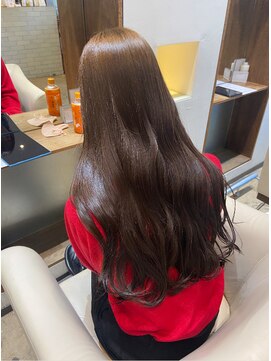 ラウブロッサム 大宮西口店(Lau Blossom) ブリーチなしダブルカラー マロンベージュ