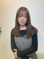 エンリッチヘア(enrich hair)&nbsp;ミディアムレイヤー　ベージュカラー