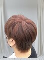 スリム(SLIM)&nbsp;耳だしショートハイライト少し遊びを入れ可愛いピンクハイライト
