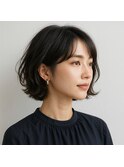 美シルエットあごラインボブ　20代 30代 40代 50代 60代　パーマ