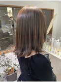 くすみベージュ/髪質改善トリートメント/地毛風カラー/縮毛矯正