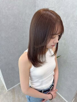 アールヘアーデザイン 藤が丘(r hair design) サラツヤロングベージュカラーブリーチしない透明感カラー