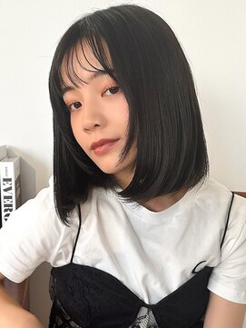オーバーヘアー 池袋店(over hair) タッセルボブ×シアーブラック