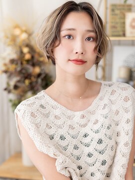 カバーヘア ブリス 志木南口駅前店(COVER HAIR bliss) シャドールーツくせ毛風抜け感ショートボブh4志木10代20代30代