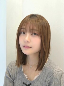 ソワネ 表参道(soigne) 表参道縮毛矯正ミディアムレイヤー髪質改善アッシュグレー30代