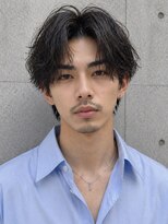オグジュアリー 表参道(aux.)&nbsp;毛流れハンサムショートセンターパートメンズ黒髪爽やか