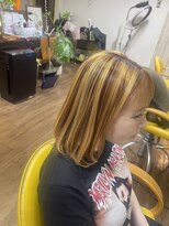 ヘアー トランス ワイズ(Hair trance Y's) 大人ハイライト切りっぱなしボブ