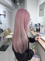 ペレ 原宿(PELE) ダークパープルナチュラルショート夏のヘアアレンジ原宿