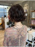 小顔効果抜群のボブパーマ