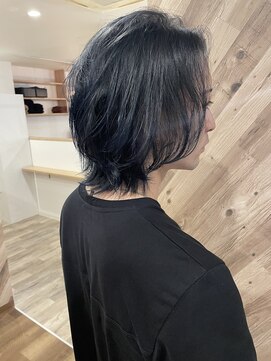 エル(aile) メンズ　ニュアンスウルフヘアー