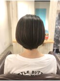 ダークブラウン襟足すっきり大人ショート/亀戸