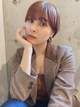 ルービック 高槻(Rubik's) マッシュショートボブ/フェザーバング/オレンジブラウン