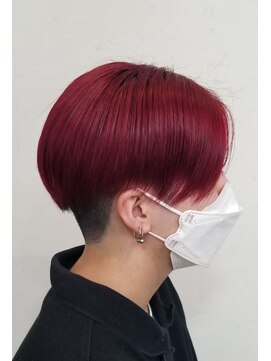 ヘアーアンドネイル ルシア(Hair&Nail Lucia) ローズレッドのブリーチonカラー