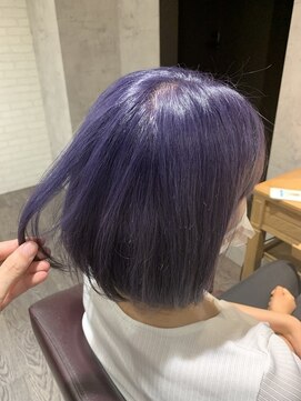 アフィナー(Afinar) 【横浜/Afinar】ラベンダーブルー/パープルカラー/ボブ