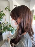 【SARAJU 西宮北口店】艶髪アプリコットブラウン/顔周りレイヤー