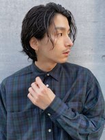 オールバックニュアンスパーマショート１