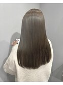 【代官山　美容室】艶々グレージュ☆ストレートヘア