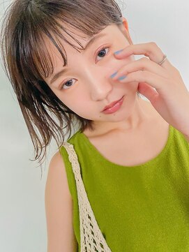 フィルムス 表参道(FILMS) レイヤーカット/ウェットへア/オリーブベージュ/表参道