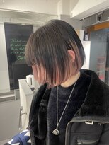 ファイブバイジエクト 堀江(FIVE by The Ect)&nbsp;インナーカラー　アンブレラカラー　姫カット　ボブヘア