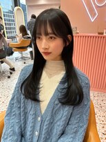 ボタン シブヤ(VOTAN SHIBUYA)&nbsp;韓国ヘア/顔まわりレイヤー/前髪あり/顔まわりカット