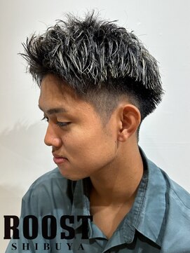 ルースト 渋谷店(ROOST) スパイキーショート×ホワイトハイライト