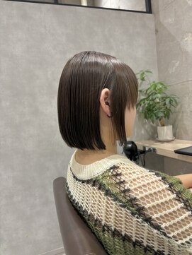 トマト(TOMTO) 【RYOHEI】切りっぱなしボブ_グレージュカラー_大人ボブ