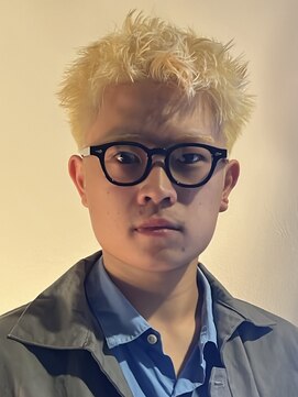 ヘアカロン 熊本本店(Hair CALON) メンズブリーチスパイキーショートブロンドショート熊本下通