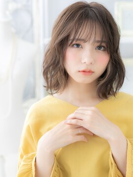 モッズヘア 越谷(mod's hair) くせ毛風小顔アースカラーくびれボブパーマ2c6越谷0代30代40代