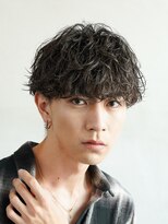 波巻きスパイラルパーマツイストスパイラルパーマメンズマッシュ