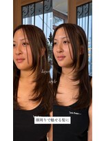 ヘアラウンジ アンリオ(hair lounge an rio)&nbsp;顔周りレイヤーで印象を激変！