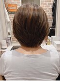 大人かわいい☆ハイライトが映えるボブレイヤー♪白髪ぼかし