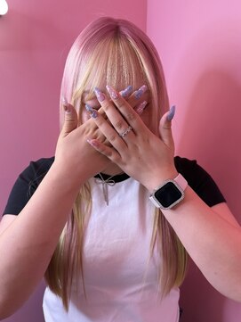 ダズリングディア(Dazzling Deer) ペールピンク/デザインカラー/ロング/夏