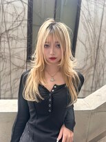 ロンド レア 天神大名店(Lond Le’a)&nbsp;ミディアムヘアデザインカラーフェイスフレーミング暗めカラー