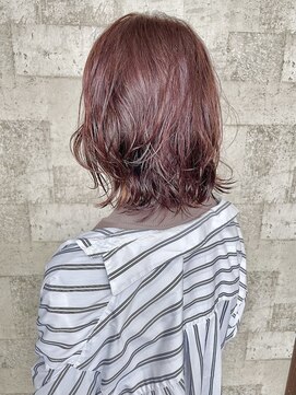 リサ グランシェ(RISA granche) ニュアンスパーマ　ピンクカラー　ボブ