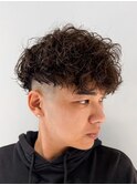 スペインカールスパイラルパーマ外国人風パーマフェードカット