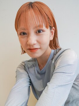 カライング(ing) 大人可愛い20代30代40代黒髪前下がりひし形小顔ボブ