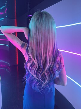 ブランシスヘアー(Bulansis Hair) ホワイトミルクティーインナーブルー