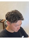 シャドウパーマ＋メッシュ