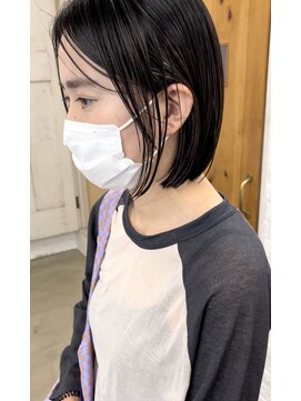 コス(kos) 大人可愛い/ココアベージュ/グレージュカラー/ボブウルフ/黒髪