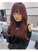 (lilley内堀)韓国ヘア×ワインレッド×トレンド