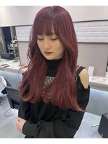 リリー(Lilley)&nbsp;(lilley内堀)韓国ヘア×ワインレッド×トレンド