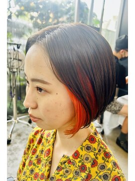 ティースタイル(hair salon t-style) インナーカラーオレンジ