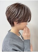 抜け感ショートボブ/30代40代/アディクシーカラー