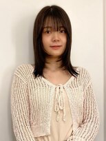 シーン(SCENE)&nbsp;顔周りレイヤー 外ハネミディ ブラウンカラー【天神/今泉】