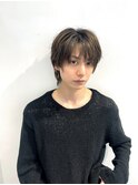韓国ヘアカルマパーマカルマバングセンターパートウルフ