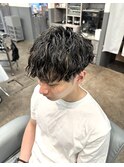 ハイライトツイストスパイラルパーママッシュメッシュパーマ