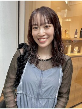 メルト 西梅田店(melt) #ミディアムパーマ　＃顔まわりナチュラルレイヤー