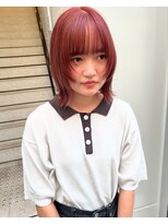 カフ(CAF)&nbsp;CAF松本/ボブウルフ/ピンクベージュ/大阪/心斎橋