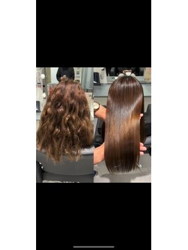 キング 梅田(K!ng) 縮毛矯正髪質改善ハイライトレイヤーカット梅田美容室エクステ