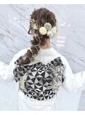 【 LOUIS 】サイド編みおろしヘア+振袖着付け
